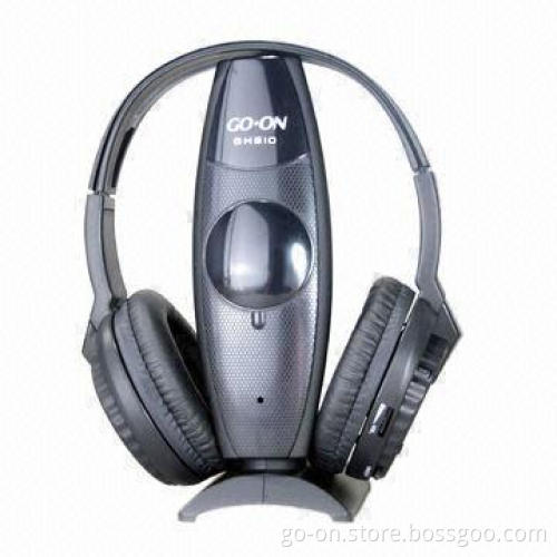 UHF Wireless Stereo Headphones with 915 or 863MHz ISM Band and Adjustable Headband